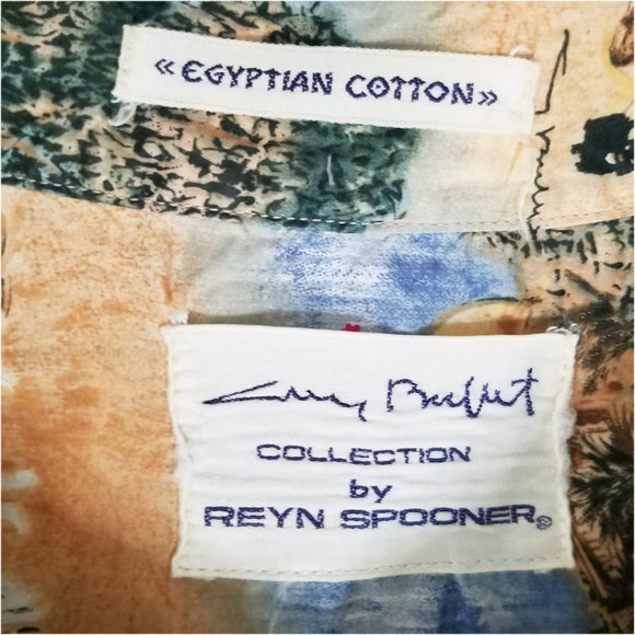 REYN SPOONER GUY BUFFET Collectiion Vintage Mens Button Shirt French Riviera - Picture 6 of 10